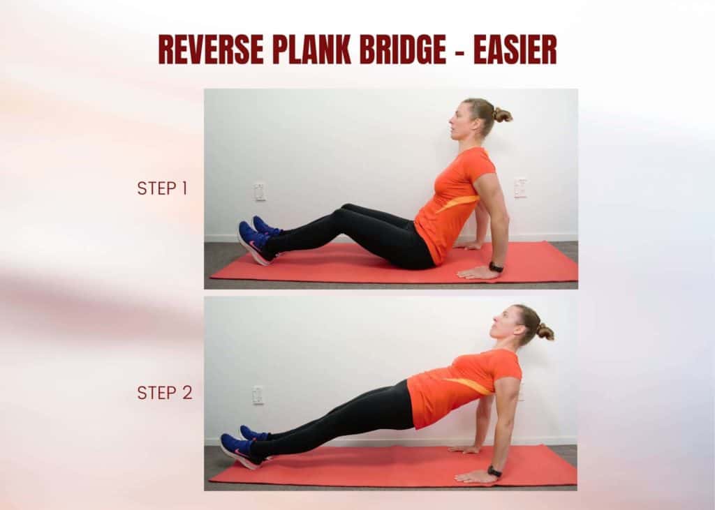 easy reverse plank bridge