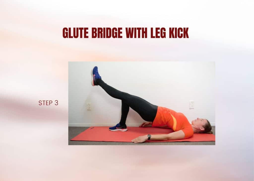 glute bridge with leg kick 2