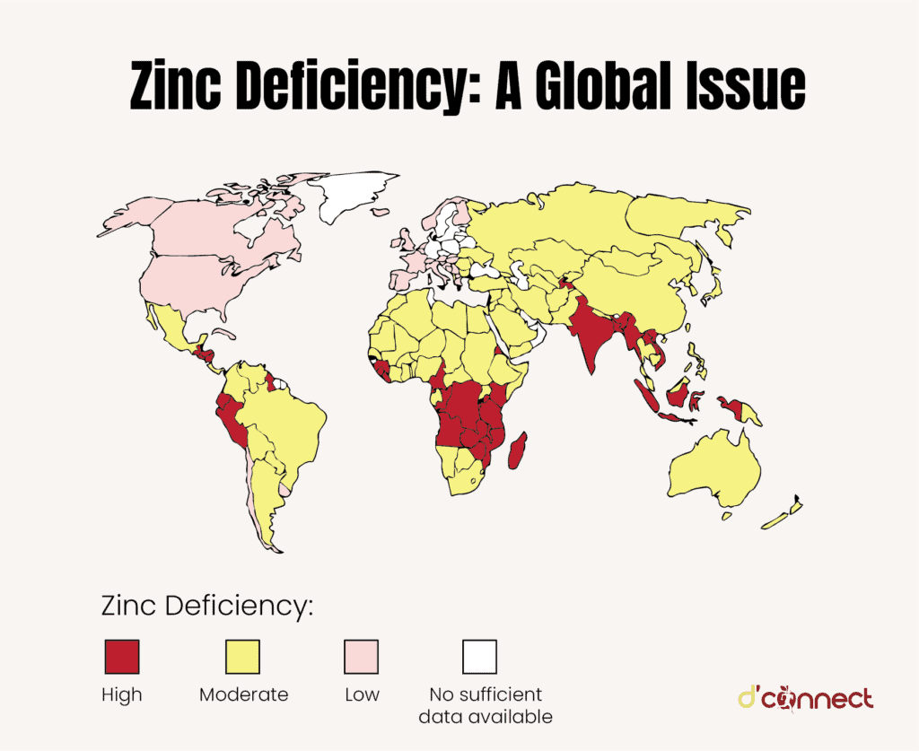 Zinc deficiency in the world