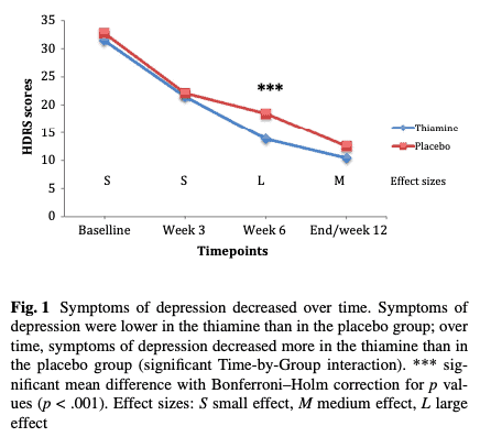 Effect of thiamine on depression