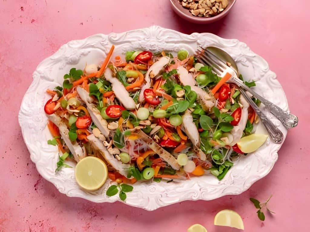 Chicken and lime vermicelli salad