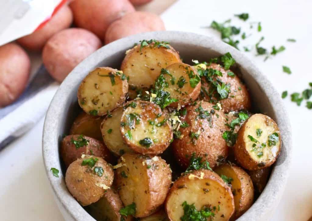 Potato and garlic with spices