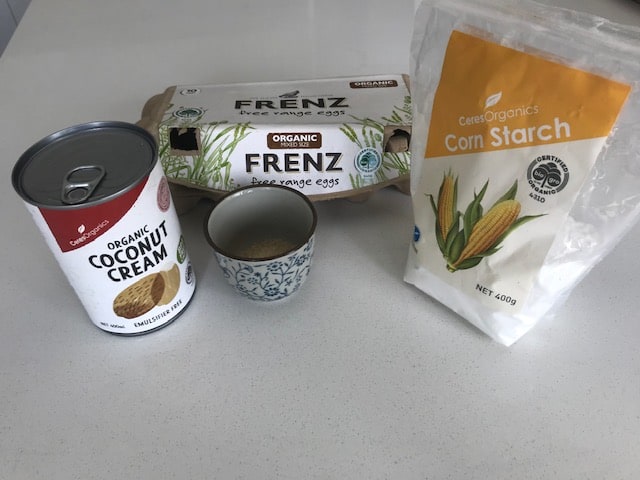 Coconut Custard Ingredients