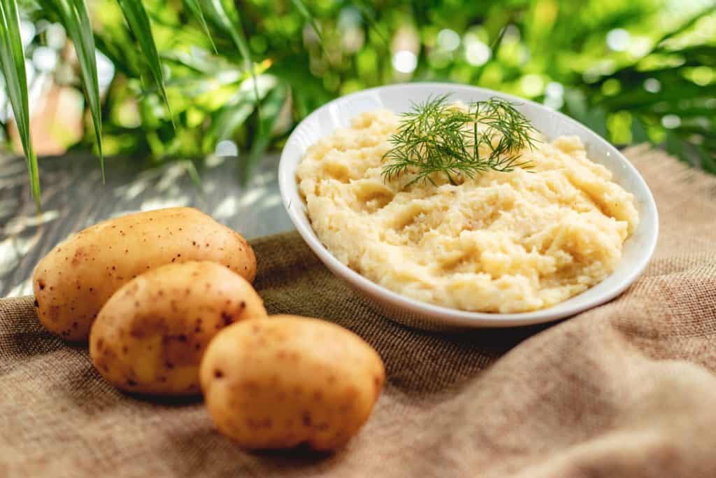 Mashed potato with Mediterranean flavour