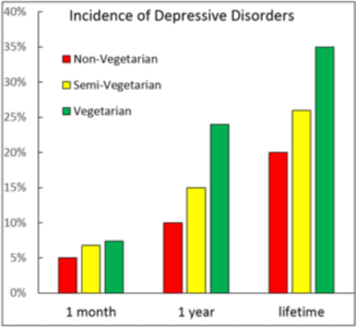 Depressive disorders in vegetarians