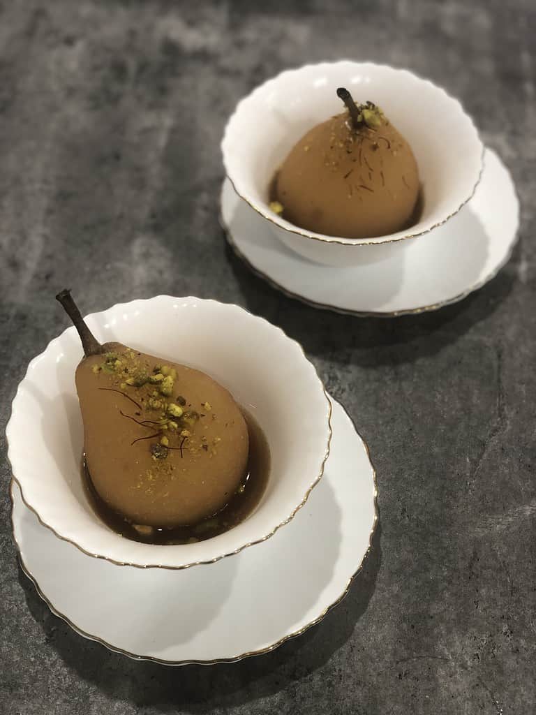 Earl Grey Tea and Honey Poached Pears