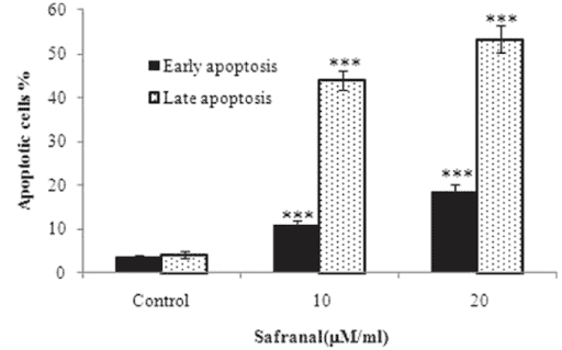 Safranal induces apoptosis in human prostate cancer cells