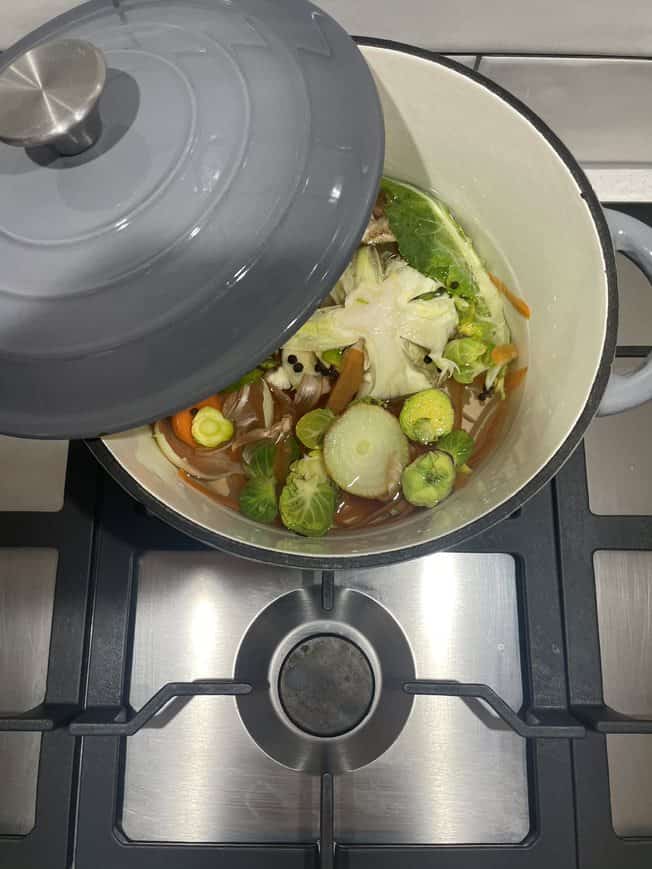 Place in boiling water and simmer for 15 minutes
