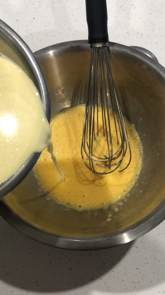 Mix cream to other ingredients
