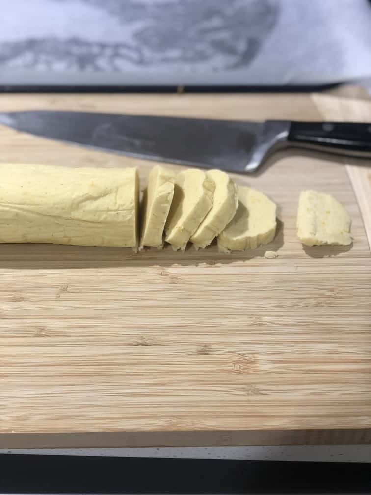 Cut the dough into pieces