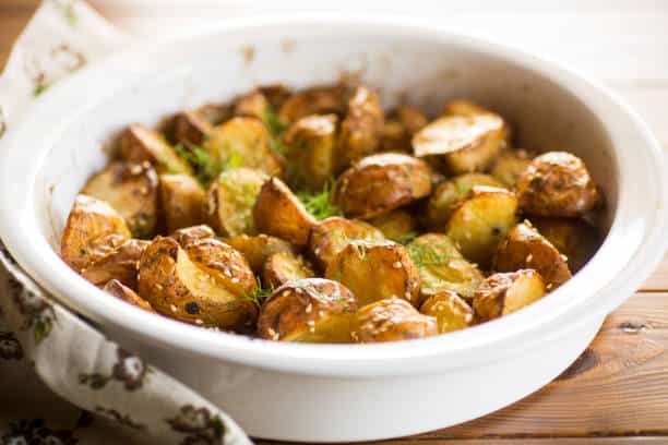 Delicious potatoes roasted in duck fat