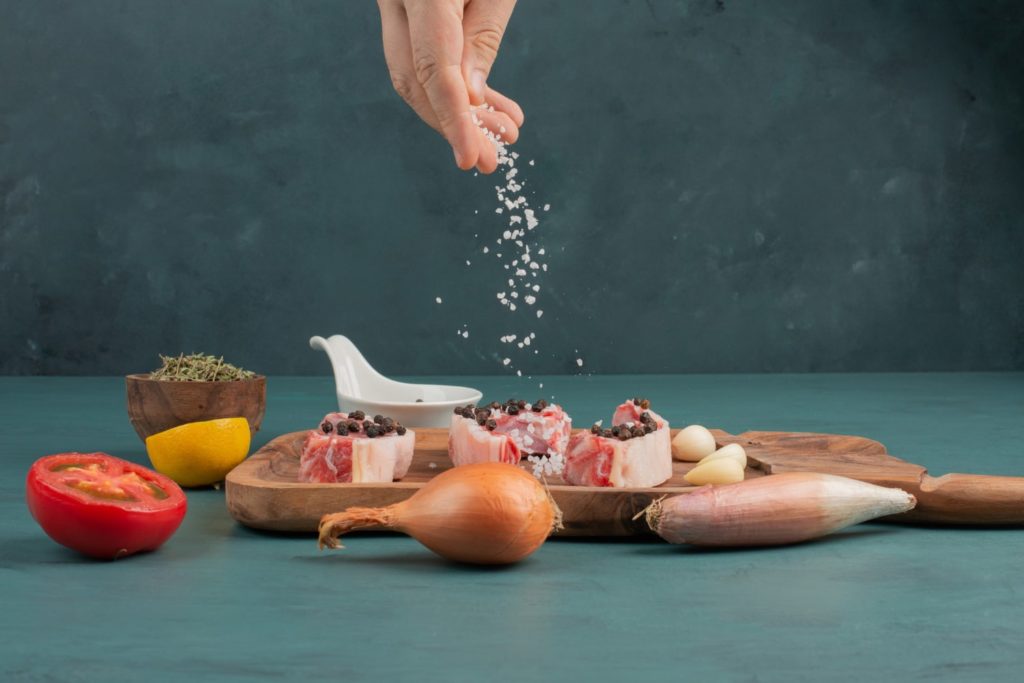 Salt in food preparation