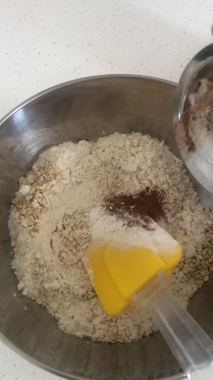 add all the dry ingredients together