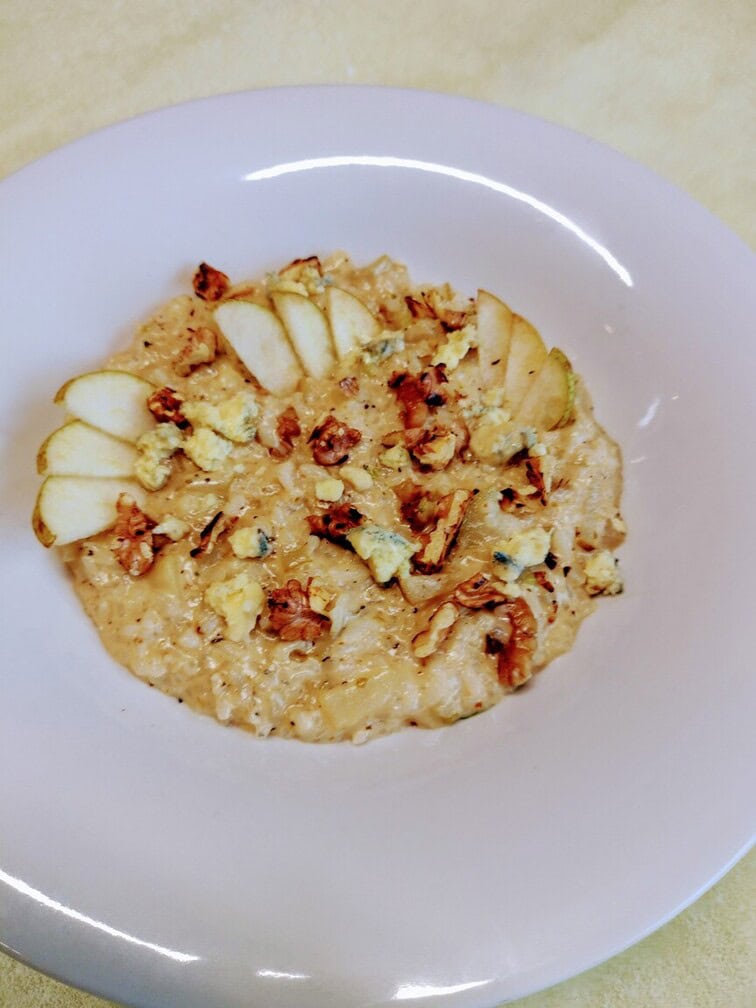 Imge of post Recipe: Pear and Walnut Risotto with Blue Cheese