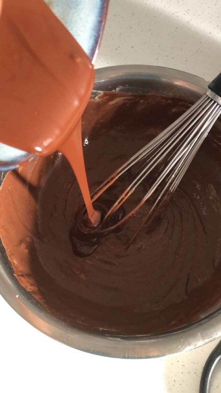 Add melted chocolate