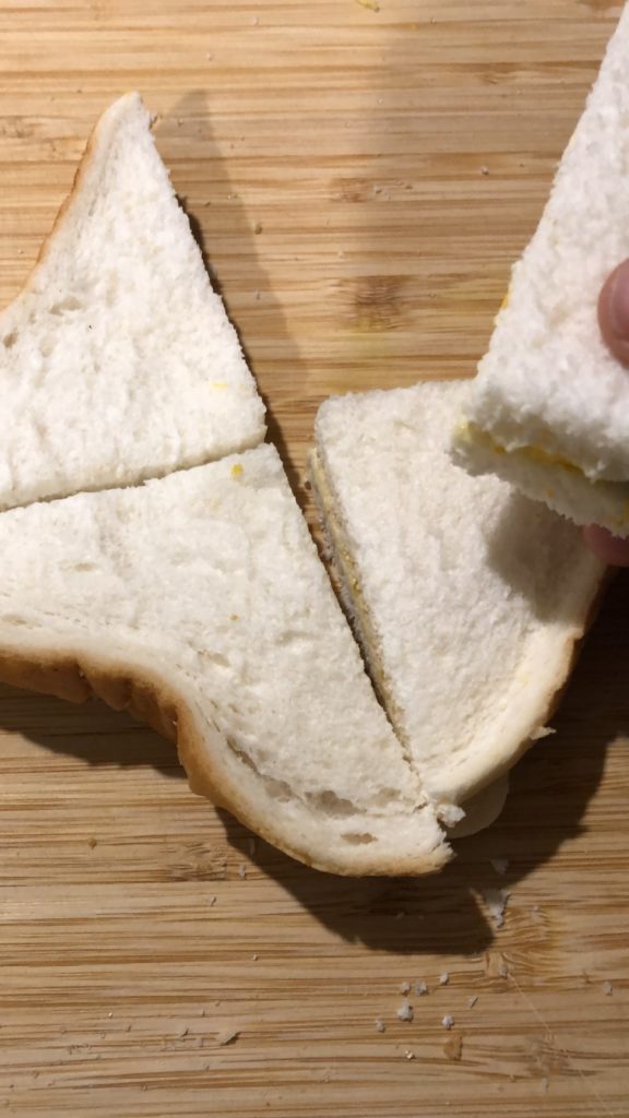 Cut the sandwiches