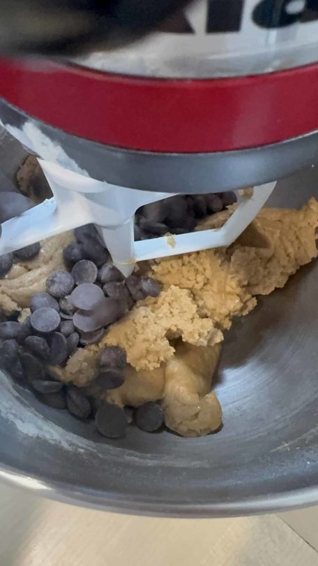 fold in the chocolate chips