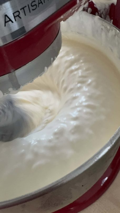 whipping the cream