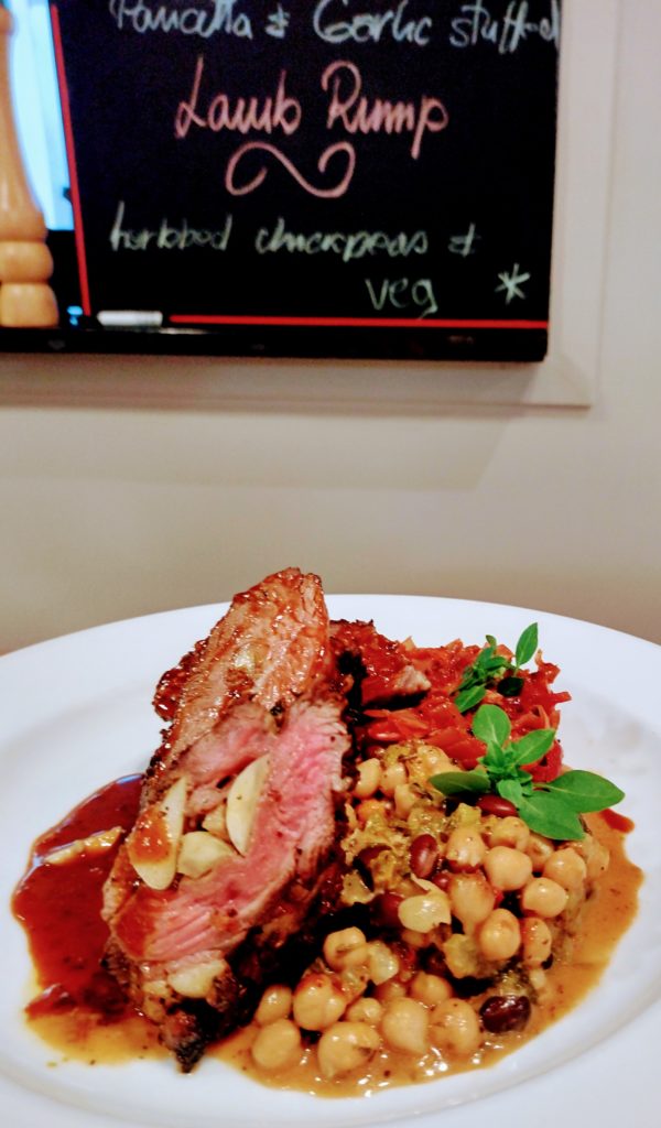 Pancetta and Garlic Stuffed Lamb Rump