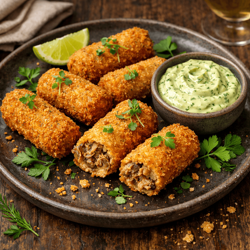 Duck Confit Croquettes, Herb Mayonnaise