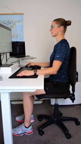 Good posture - sitting at a desk